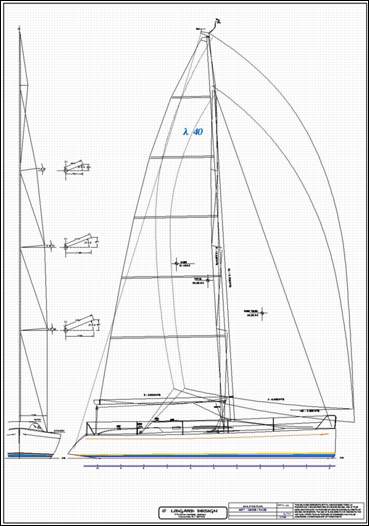 Lidgard Yacht Design, 41 ft Cruiser Racer Monohull Yacht