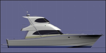 52 ft production monohull powerboat designs by Lidgard Yacht Design
