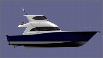 64 ft production monohull powerboat designs by Lidgard Yacht Design