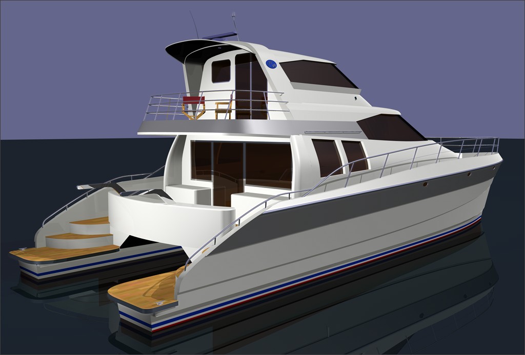 2017 roger hill design oceaner 1200 power catamaran power