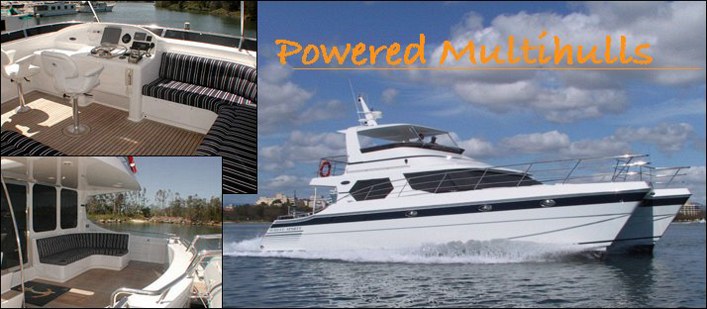Powered multi hull by Lidgard Yacht Design, power catamaran designs