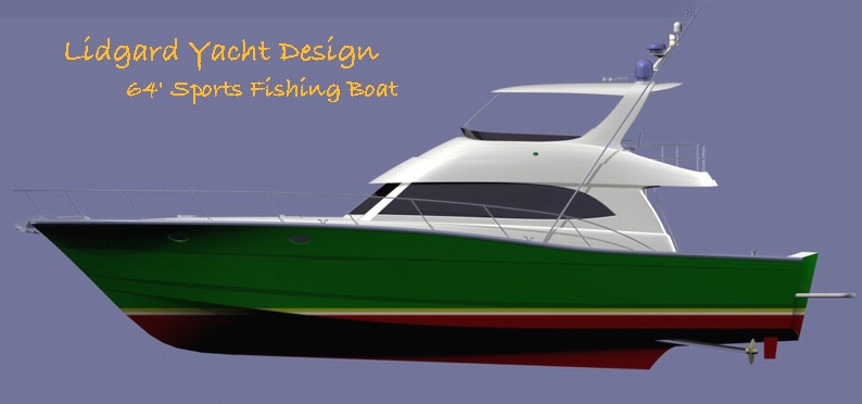64 ft Sports Fishing Boat by Lidgard Yacht Design Australia.