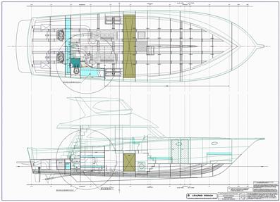  fishing boat mid section sports fishing boat structural layout plan