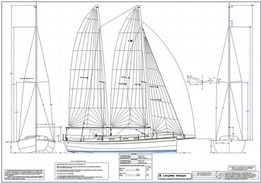 planing monohull sailboat